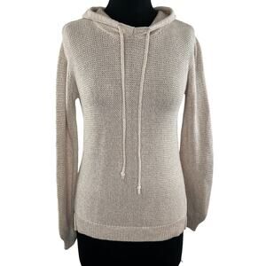 Harper Lane Beige Long Sleeve Pullover Knit Hooded Sweater Size S Small